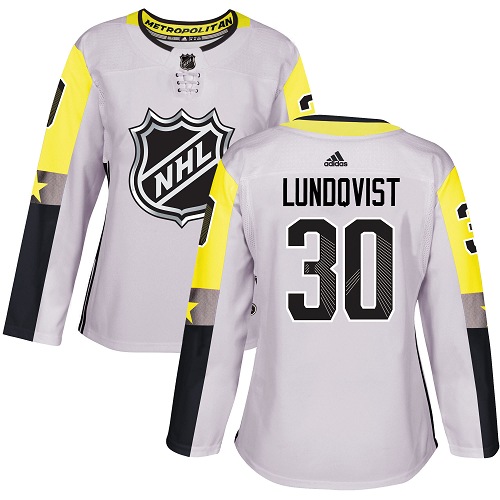 Adidas Rangers #30 Henrik Lundqvist Gray 2018 All-Star Metro Division Authentic Women's Stitched NHL Jersey - Click Image to Close